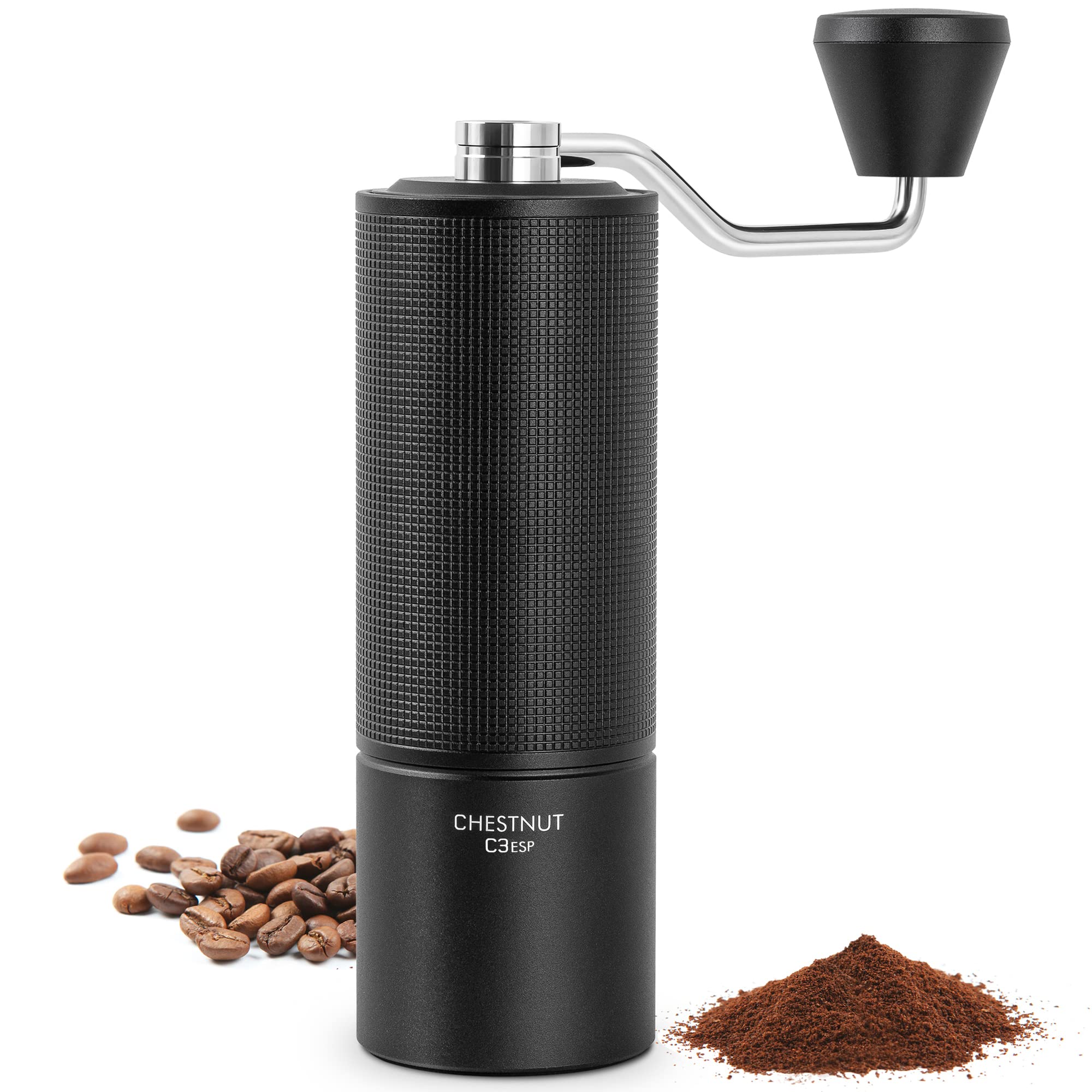 

TIMEMORE C3ESP Manual Coffee Grinder with Stainless Steel Grinding Adjustable for Espresso New Black All-Metal Mill, High-Precision Grinding,