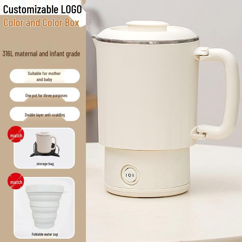 Mini Folding Portable Electric Kettle | Travel Outdoor Telescopic Water Bottle