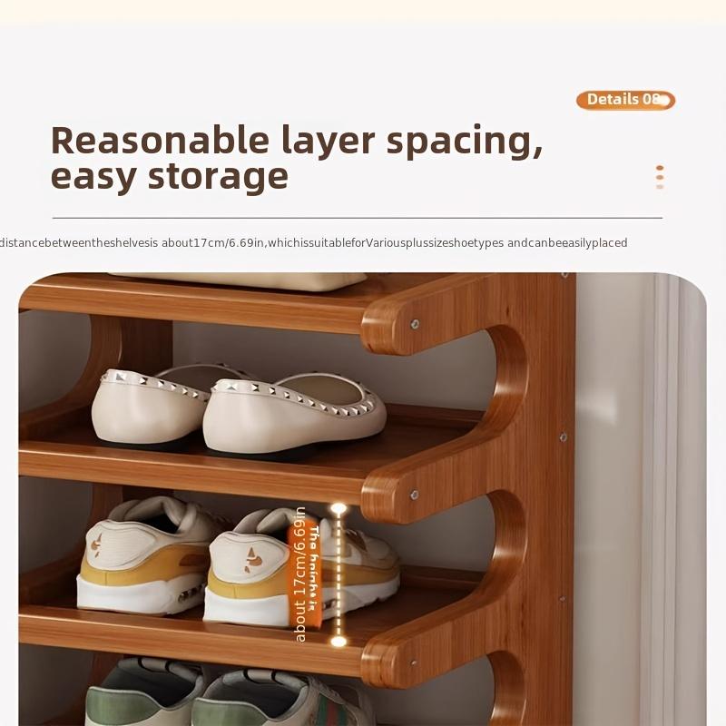 Stackable Wooden Shoe Rack Entrance, Closet, Hallway, Multifunctional Front Door Shoe Rack, Shoe Storage Rack