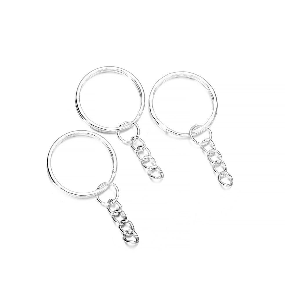 10 Teile/los 25mm Schlüssel Ring Schlüsselanhänger Gold Farbe Rhodium Runde Split Schlüsselbund Schlüsselanhänger für DIY Schmuck Machen Entdeckungen zubehör