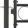 Garden Gate ASSEN with Arch Top Steel 102 X 175 Cm Black