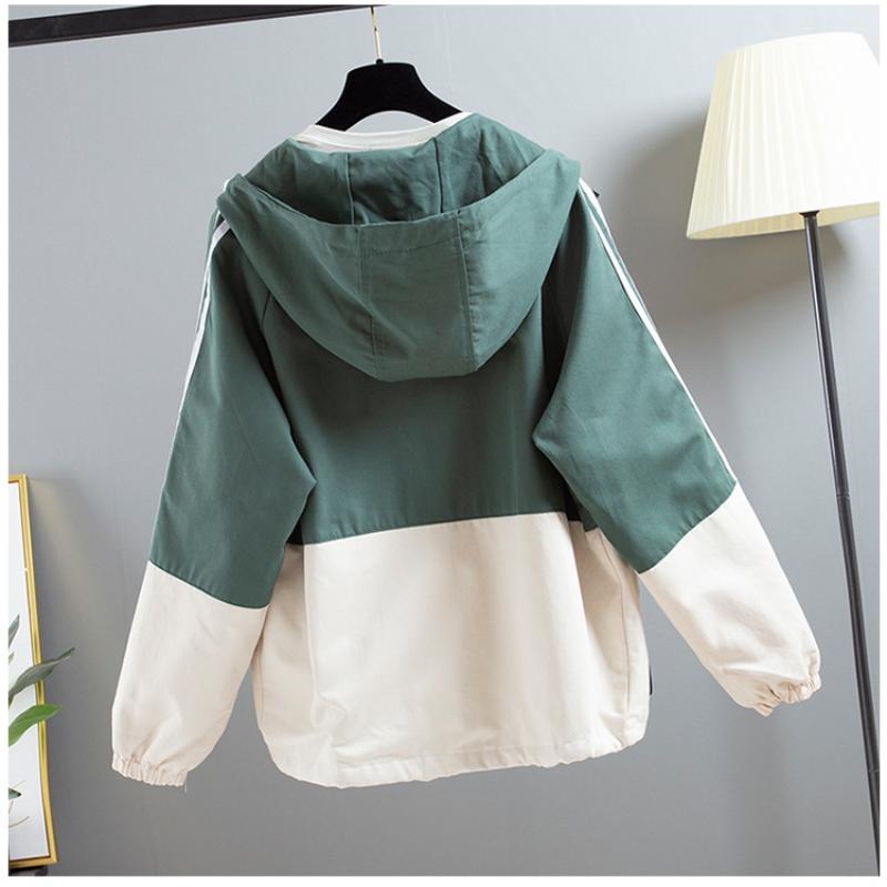 Women Spring Autumn Fashion Trench Coat Windbreaker Hooded Coat Temperament Elegant Jacket Top Loose Outwear