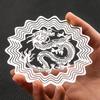 Dragon Sublimation Wind Spinner Metal Rotating Hanging Decoration Feng Shui Wind Catcher Bird Deterrent Nursery Farmhouse Decor