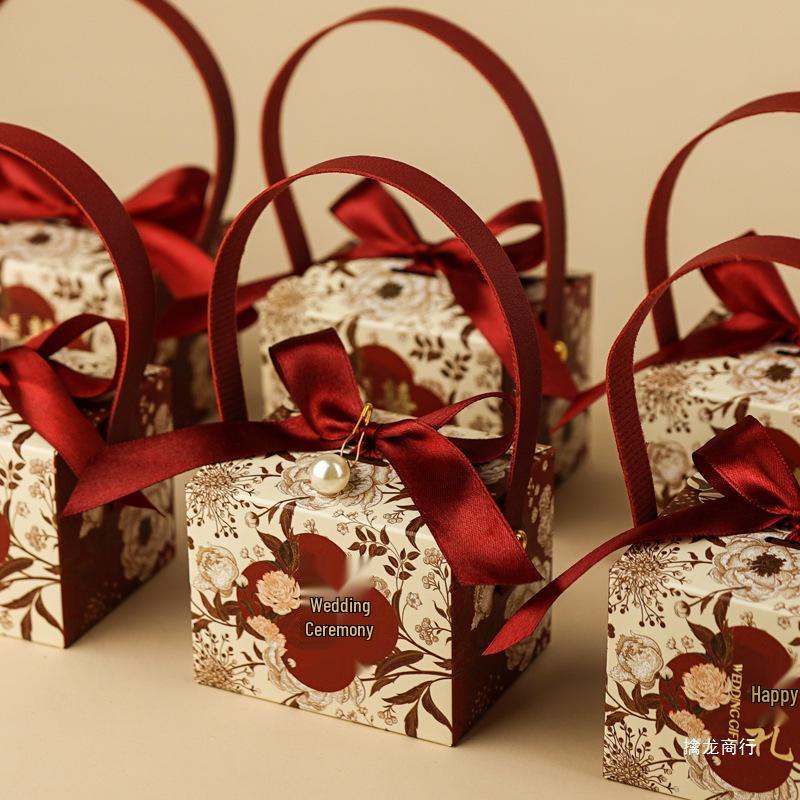 2025 Elegante Chinesische Hochzeitsgastgeschenk Süßigkeitenbox