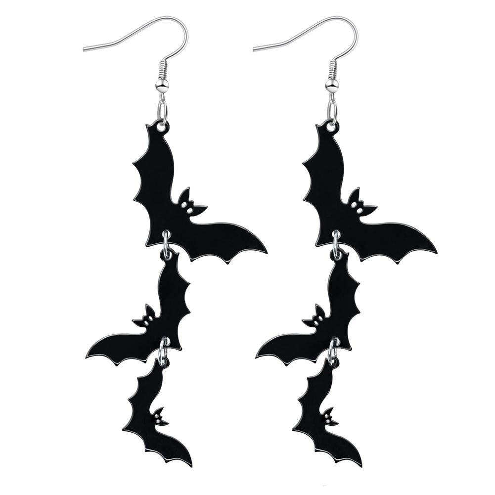 

Acrylic Halloween Dangle Earrings Multi-Layered Bat Stacking Earrings Earrings for Horror Jewelry Party Festivals Gifts