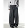 Wassup Trendy American Retro Wide-Leg Dress Pants for Men, Loose Casual Old Money Style Design Casual Long Pants
