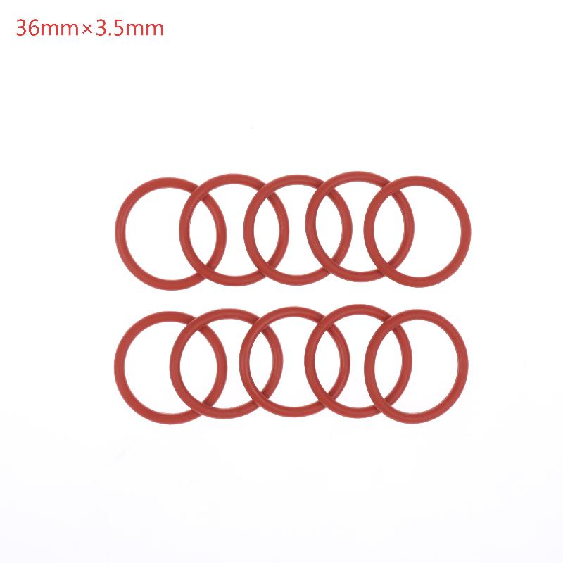 10PCS Silicone O RING For Coffee 43.6*35*4.3 Mm O-Ring VMQ Gasket Seal Thickness 4.3mm ORing Red Rubber