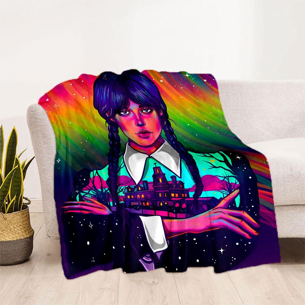 Wednesday Addams Clockwork Blanket Suitable for sofas,travel, living rooms also a good gift for friends and family Suitable for all seasons.