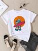 Women Fashion Print T-Shirt Girl Y2K Short Sleeve Tees Tops Kawaii 90S Sweetshirts Female Harajuku Graphic O-Neck T-Shirt