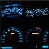WLJH 10x Ice Blue T4.2 Neo Wedge Led 3030 Chip 10mm Base Car trument Cluster Led Bulb Dashboard Gauge Bulb HVAC AC Heater Climate Control Lamps
