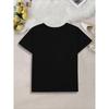 Kids Crewneck Short Sleeve Tee, Happy Valentine's Day Heart Letter Cartoon Print, Breathable Cool Spring Summer Casual Top