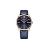 Eco-Drive Series 50 Meters Waterproof Solar Quartz Cowhide Strap 39mm Men's Watch Blue Dial BM7522-15L