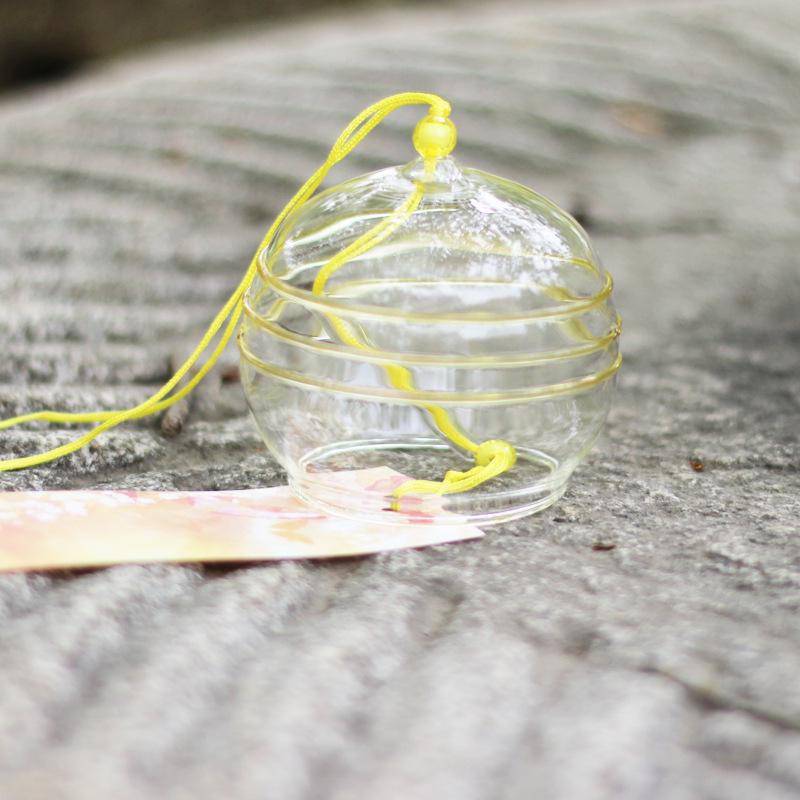Cherry Blossom Glass Wind Chime - DIY Transparent Hanging Ornament