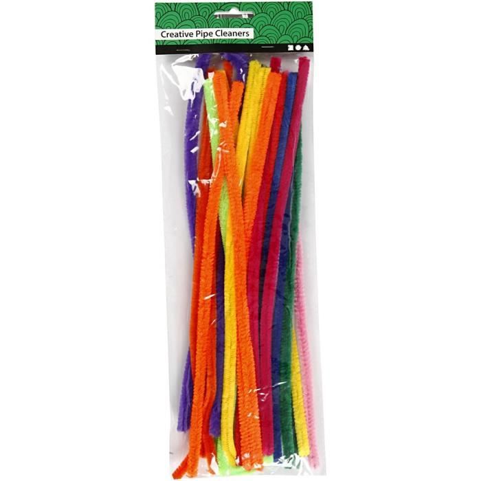 Creotime Chenille Wire 50 Pieces 30 Cm 30 Cm 6 Mm Multicolor