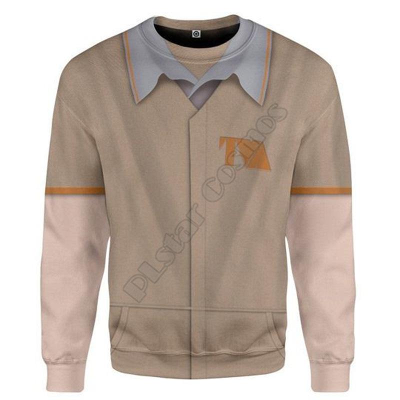 Spring 3D Digital Animal Print Long-sleeved Sweatshirt Loose Casual Round Neck Pullover Top