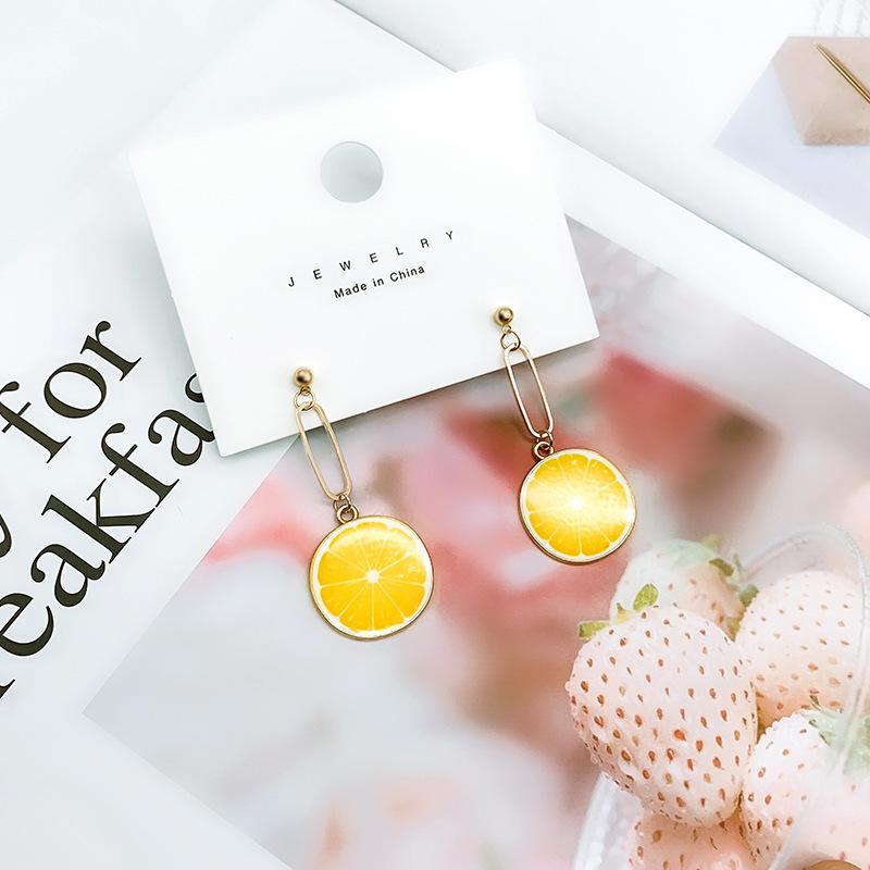 Summer Small Fresh And Cute Fruit Ear Studs Watermelon Strawberry Apple Long Earrings Temperament Earrings Earrings Earrings Female
