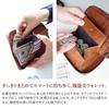 Dakota Black Label Two-Fold Wallet Leather Round Zipper Gaudy 0626802 Men's Khaki BL-626802-51 9.5x14x2.5cm