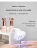 Quick-Dry Rechargeable Nail Lamp: Lotus Design for Gel Tips & Rhinestones, Hand-Safe, Special Light Therapy.