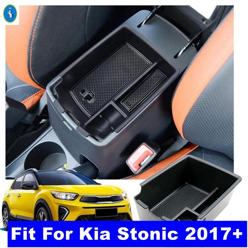 

For Kia Stonic 2017 - Car Central Control Armrest Storage Box Container Organizer Phone Holder Tray Interior Accessories