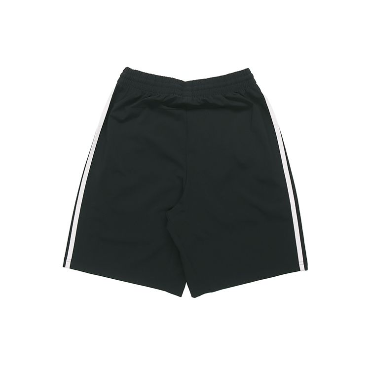 Adidas Essential Striped Logo Elastic Waist Athletic Shorts Men Bottoms Black FT2838