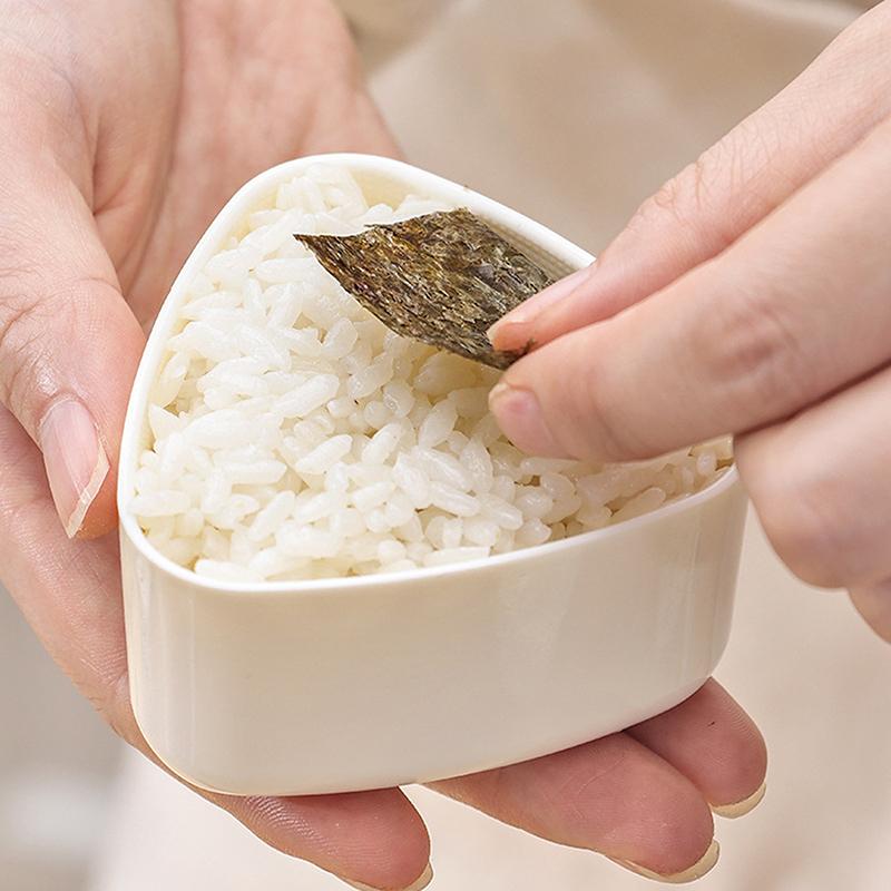 1 Set Triangular Plastic Sushi Rice Ball Maker Mould Onigiri Mold Set Kitchen Gadgets Stuff Transparent Bento Accessories
