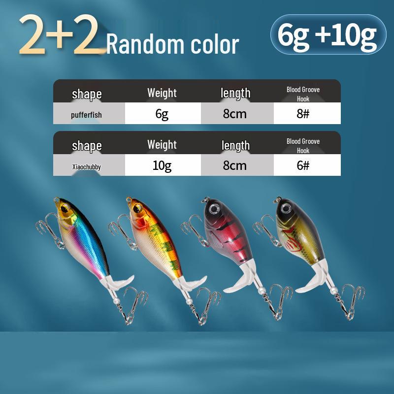 Floating Surface Tractor Lure for Freshwater Fish: Mandarin, Bass, Black Carp - Remote Casting Artificial Bait