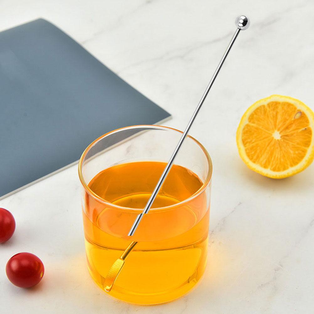 Coffee Mixing Stick Beverage Stirrers Ice Drink Stirrers Coffee Mixing Spoons Metal Mixing Stick Party Drink Swizzle Stick