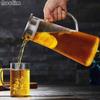 Heatproof Glass Carafe with Stainless Lid Hot or Iced Water Bottle Fruit Flower Tea Teapot 1500ml