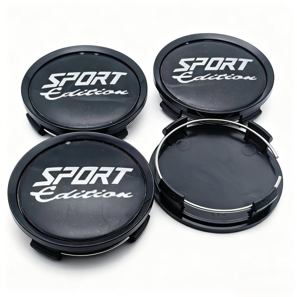 4pcs Sport Edition Logo Badge Emblem Car Wheel Center Caps 74mm Clips 69mm Wheels Hub Cap Rim Hubcaps Dust Cover Car Accessories