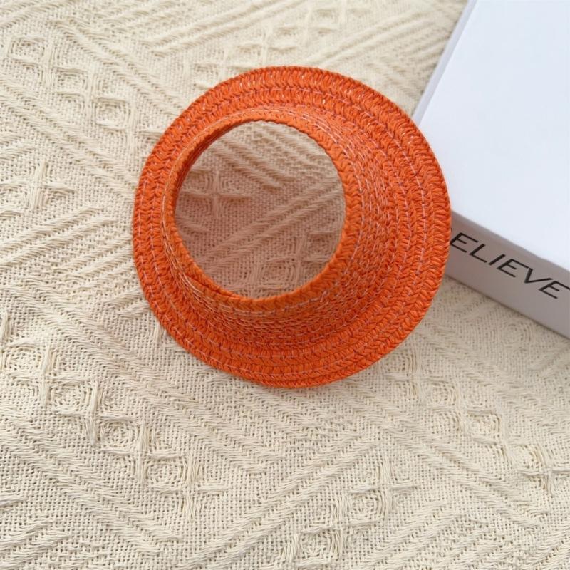 Elegant Woven Doll Accessory 17Cm Open Top Summer Hat Portable For Fashionable Outfit Pairing