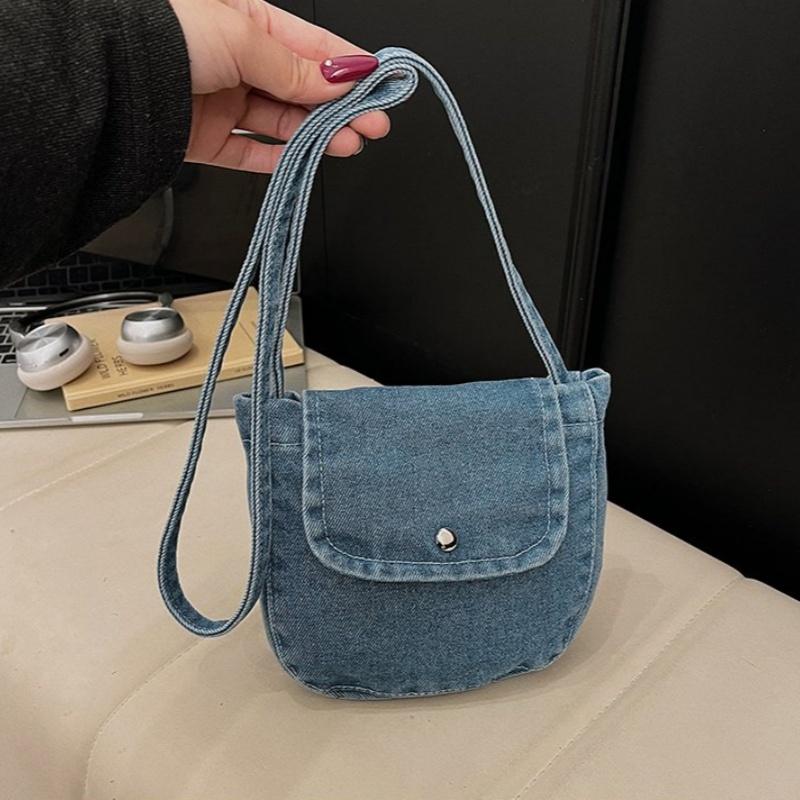 Trendy Denim Shoulder Bag For Women Fashionable Crossbody Purse Casual Versatile Commute Handbag