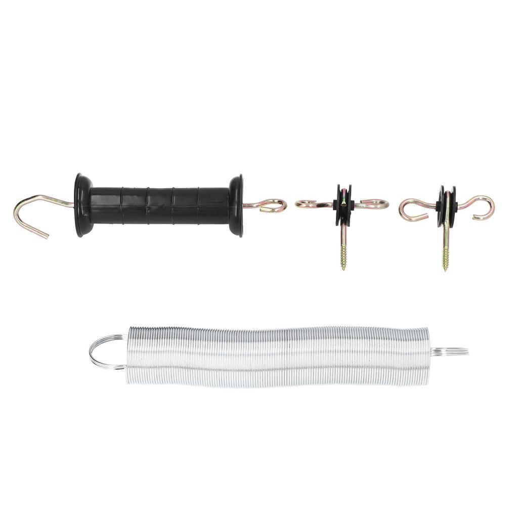 Electric Fence Gate Kit PP Iron 5 Meters Animal Spring Door Accessory with Handle Insulated Nail for Livestock