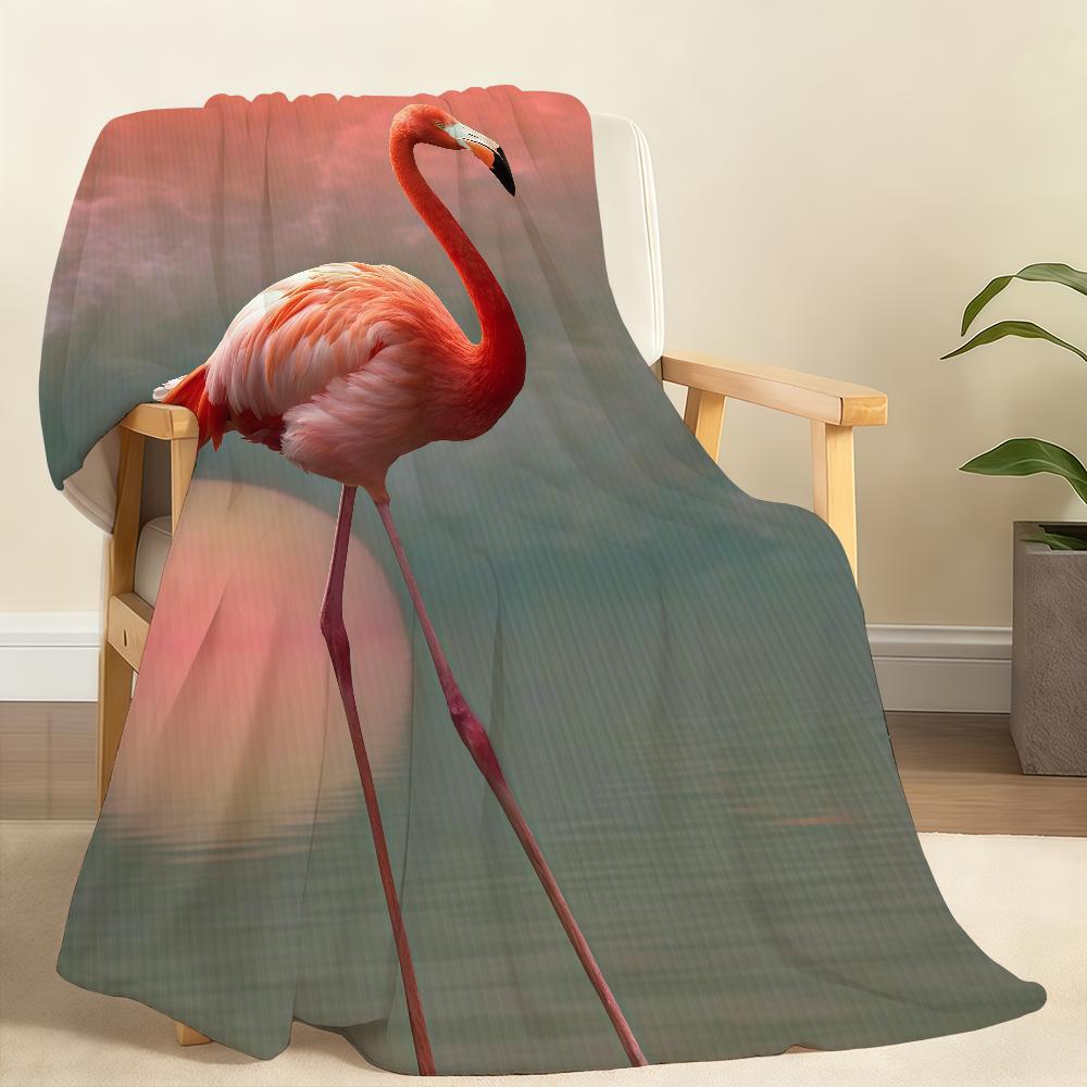Flamingo Blanket Soft Throw Blanket for Home Bedroom Bed Sofa Picnic Travel Office Rest Cover Blanket Gift