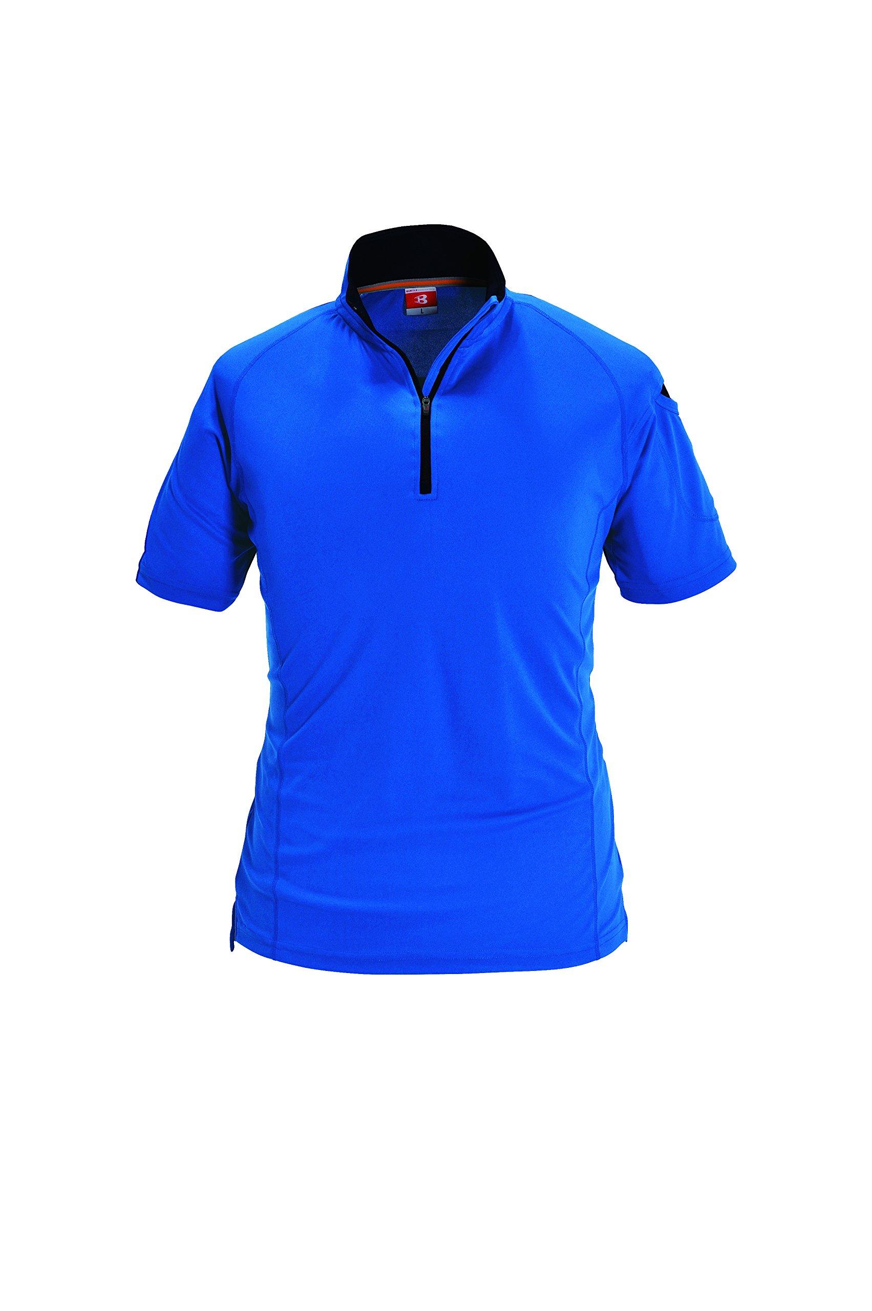 

BURTLE Short Sleeve Zip Size Surf Size L Shirt, 415, Blue, (Stretch, Moisture-Wicking, Quick-Drying, Deodorizing)