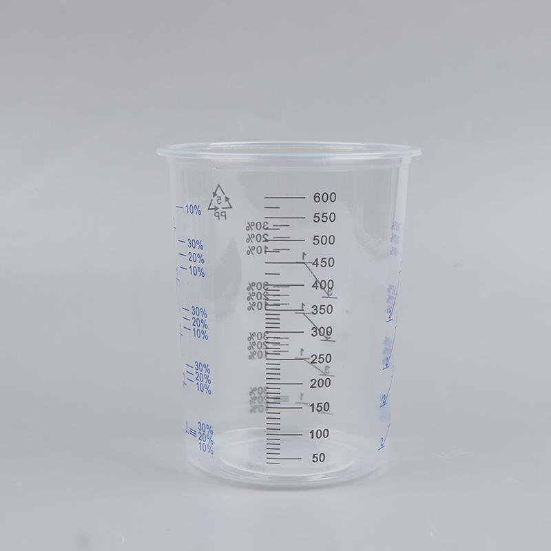 10/50 ks kalibrovaných kelímků na míchání barev, plastové kelímky na míchání barev, míchací kelímky o objemu 600 ml
