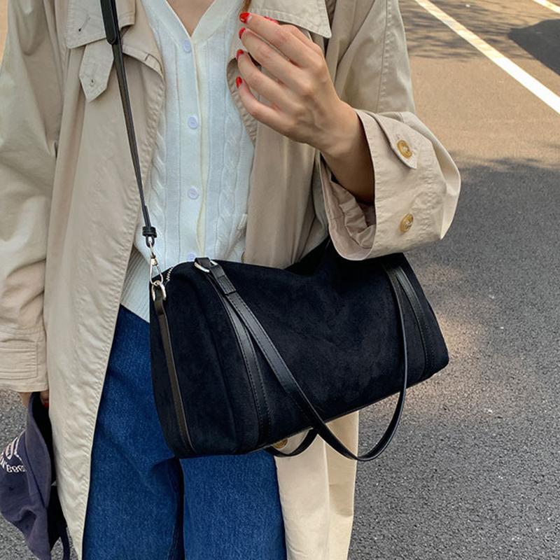 Fashion Women Shoulder Bag Faux Suede Crossbody Bags High Capacity Matte PU Leather Female Tote Handbags