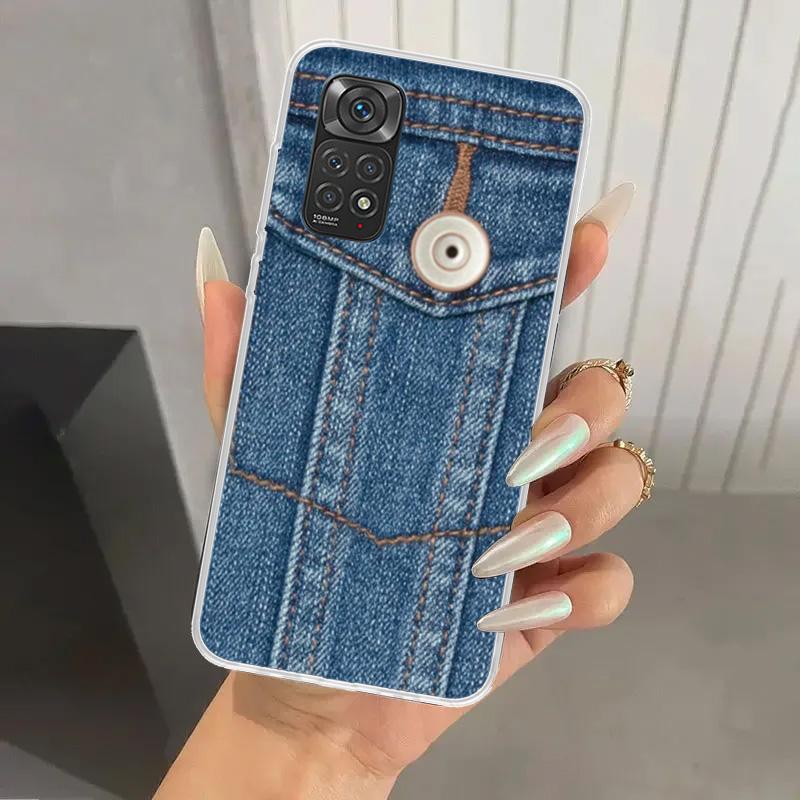 Jeans Cowboy Denim Printed Phone Case for Xiaomi Redmi Note 15 14 14S 13 12S 12 Pro 11S 11 Plus 11T 11E 10S Soft Funda Print She