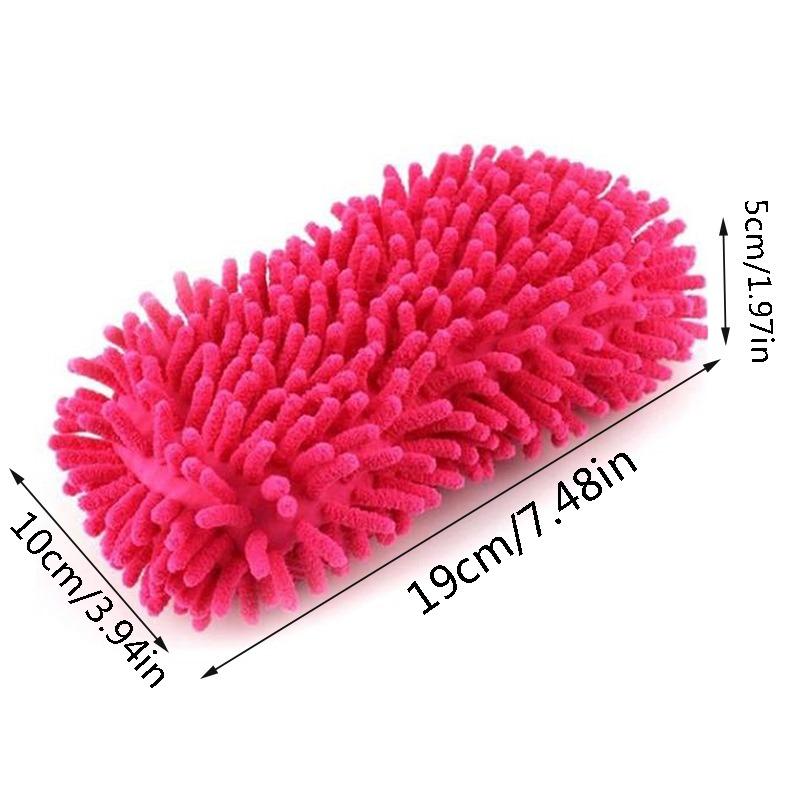 Microfibre Chenille Anthozoaire Meubles de Maison Gants de Lavage Fournitures de Laveuse Brosse de Voiture Multifonctionnelle Fournitures de Nettoyage pour Maison Récurage Salle de Bain Cuisine