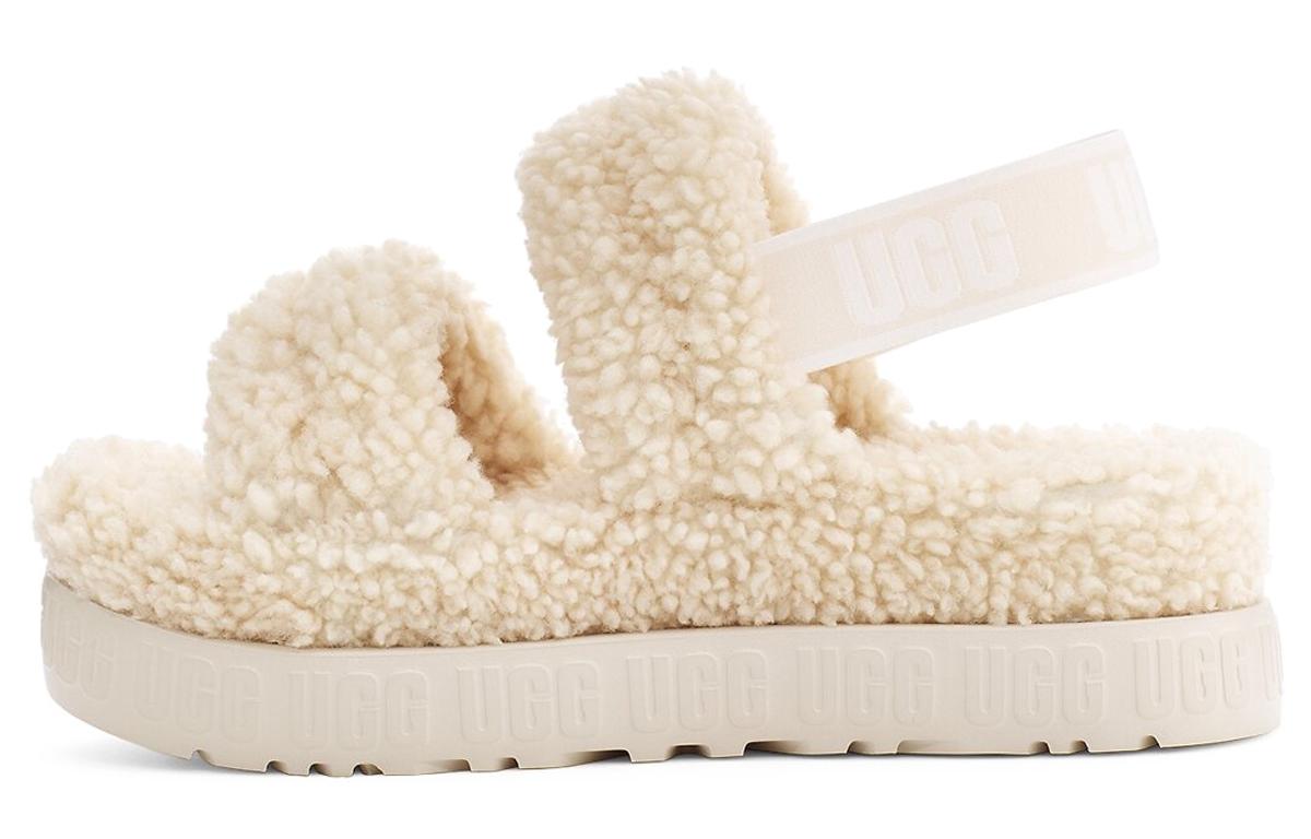 UGG Oh Fluffita Открытый носок Спортивные Сандалии на плоской подошве Женские 1120876-NAT 37