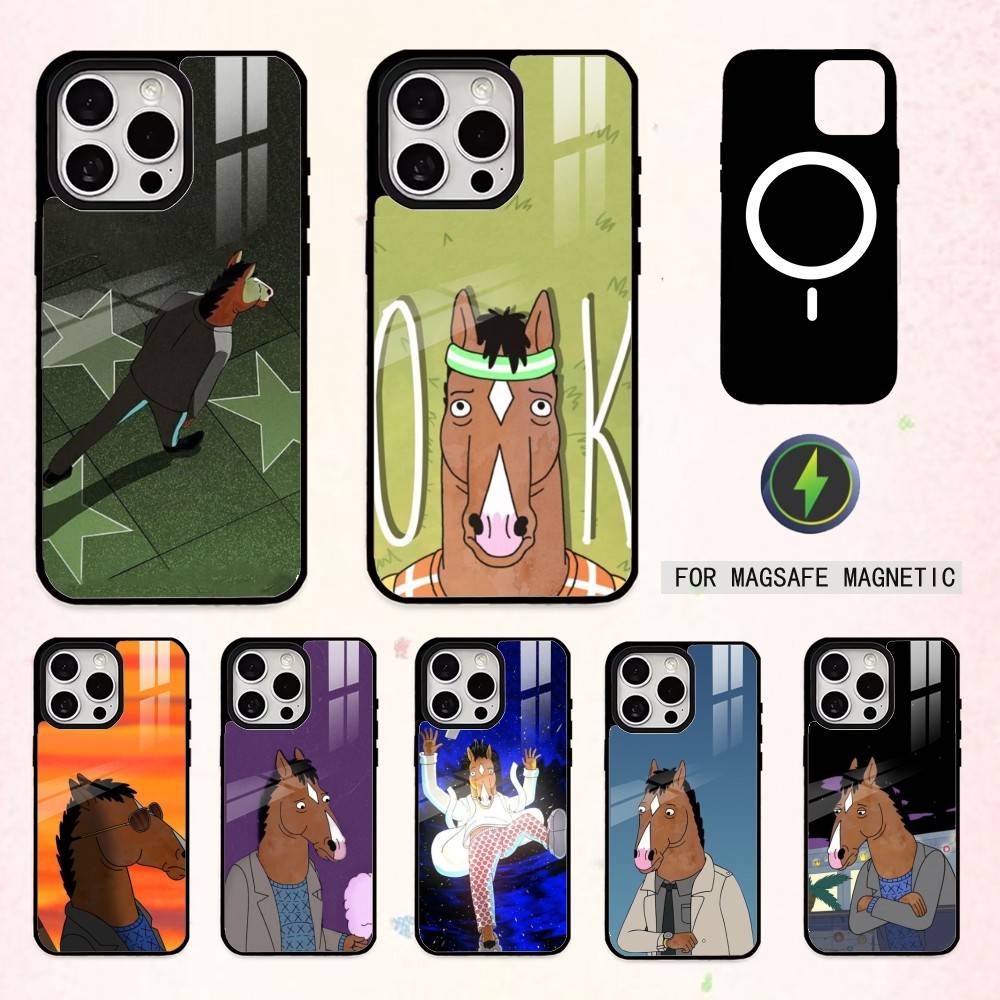 S-Sad B-BoJack Horseman Phone Case For iPhone17,16,15,14,13,12,11 Plus,Pro Max Magnetic For Magsafe Wireless Charging