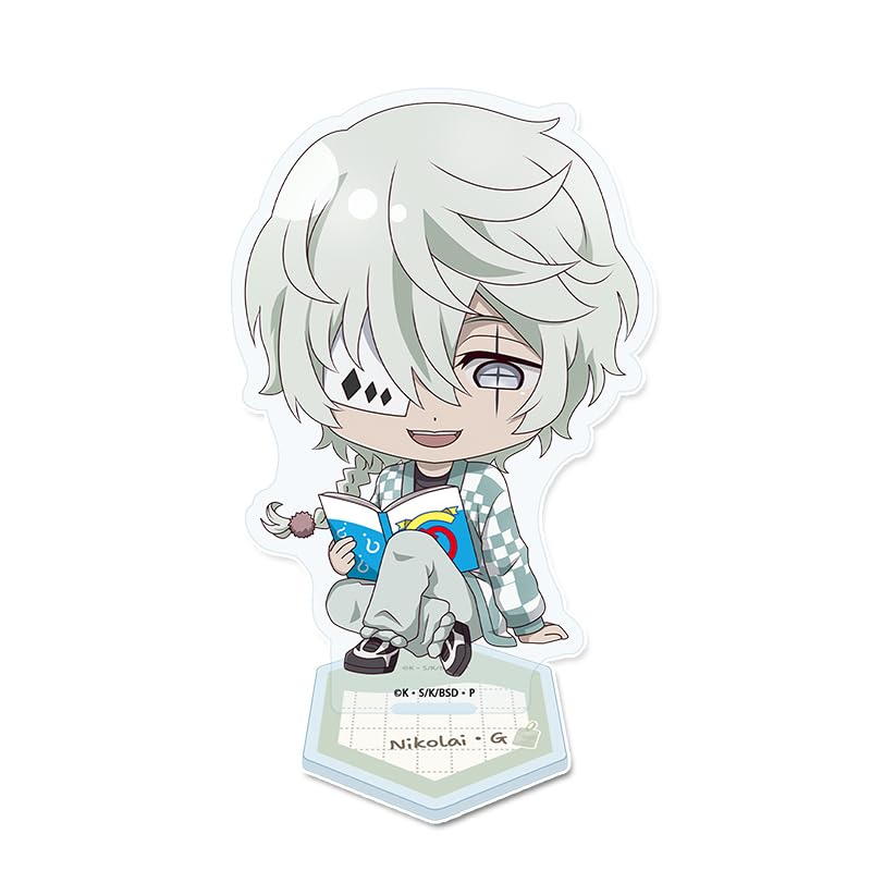 Seasonal Plants Bungou Stray Dogs Puchi Choco Acrylic Stand Nikolai G Reading Ver. 90mm90mm
