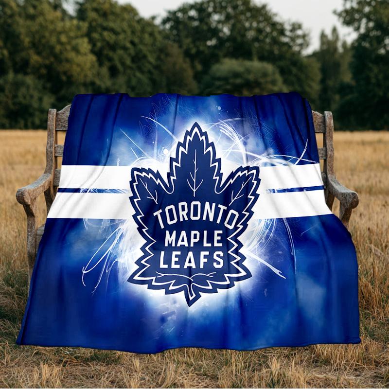 Maple Leafs Flannel Blanket, Use for Birthday/Holiday Gift, Soft Blanket for Sofa/Bed/Camping/Office/Tourism Use,All Seasons