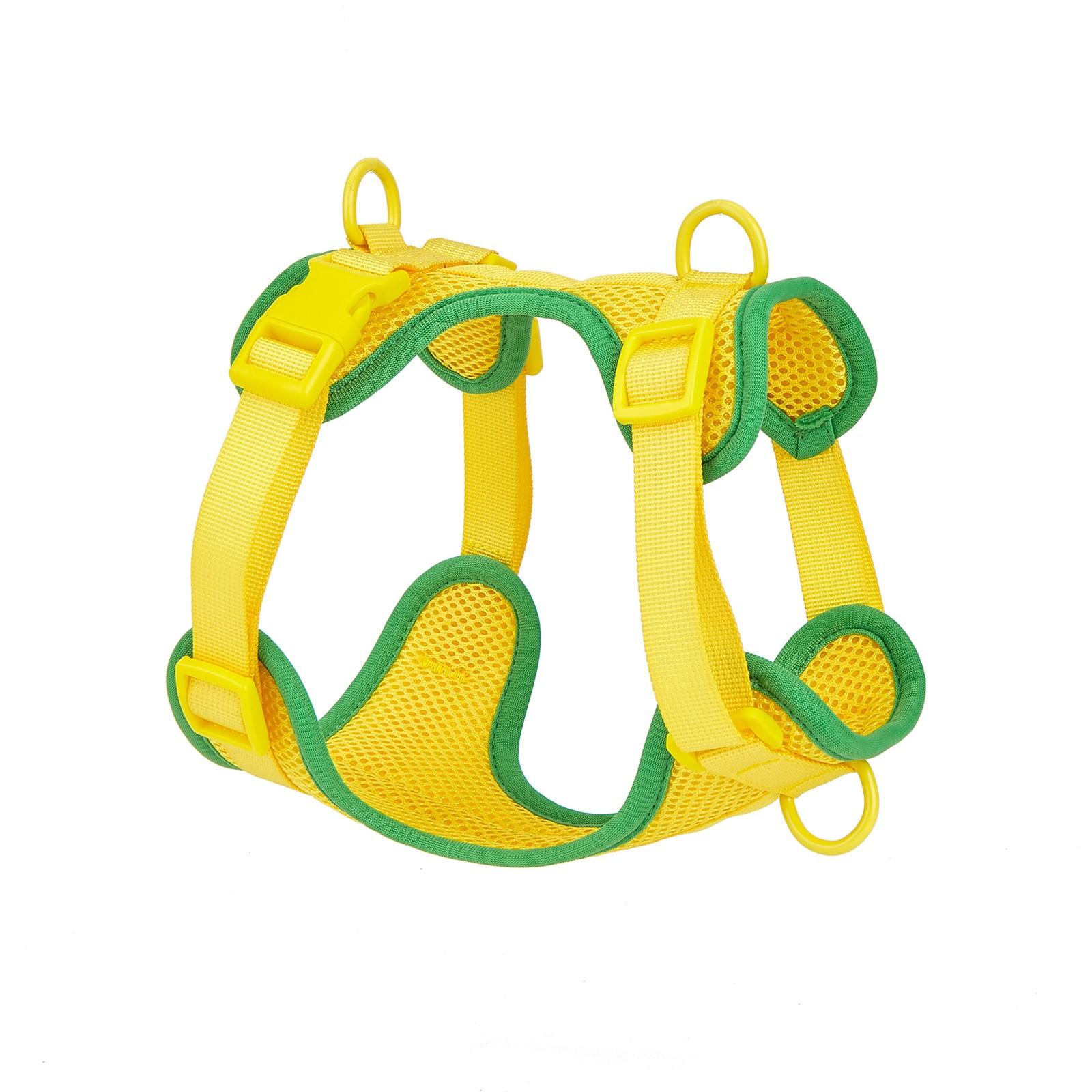 

Жилет для собак, жилет для домашних животных с защитой от натяжения, подходит для больших, средних и маленьких собак, жилет для защиты груди домашних животных, удобный и дышащий жилет для кошек и собак S жёлтый