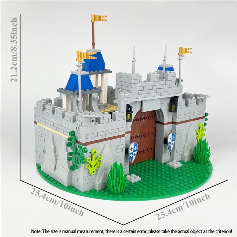 Non-Toxic 468Pcs Medieval Castle Modular Buildings Creative Construction Castle Building Blocks Sets Bricks Toys Room Decor Gifts