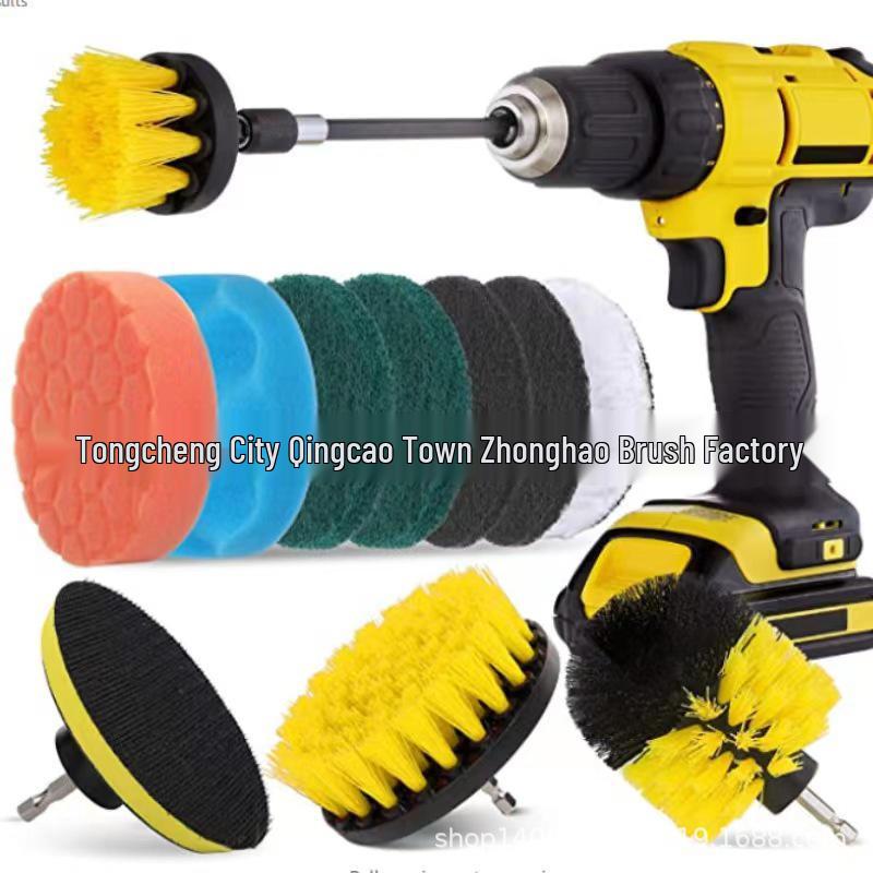 23-Piece Electric Drill Brush Set for Car Cleaning and Polishing