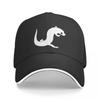 Minimalist Lizard Silhouette (White) A Baseball Caps Hat