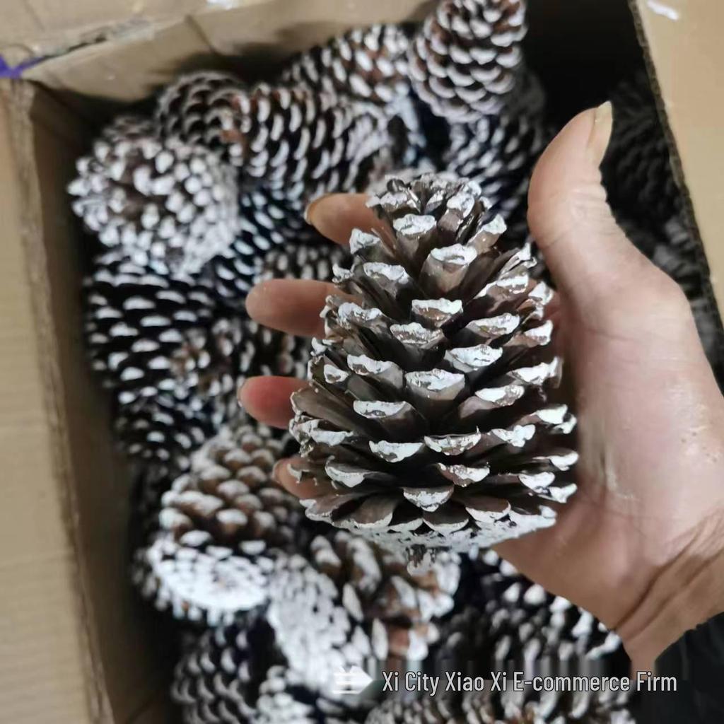 Handmade Wild Pine Cone Christmas Tree Decorative Branches with Dried Flowers