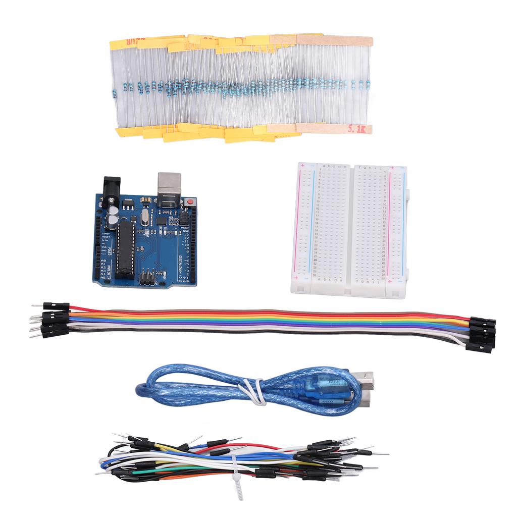 Basic Starter Kit PCB Metal Beginners Electronic Components with Free PDF Tutorial Compatible for R3