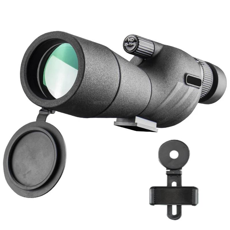 

25-75x60 Powerful Monoculars HD Zoom Telescope Binoculars Bak4 FMC Waterproof With Tripod Bird Watching Telescope