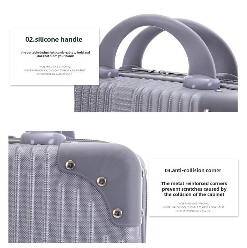 14-Zoll Damen Leichtes Kleines Gepäck: Tragbare Make-up- und Aufbewahrungsbox mit großem Fassungsvermögen